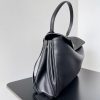 Balenciaga Natural Smooth Calfskin Medium Rodeo Top Handle Handbag Black Replica Bags