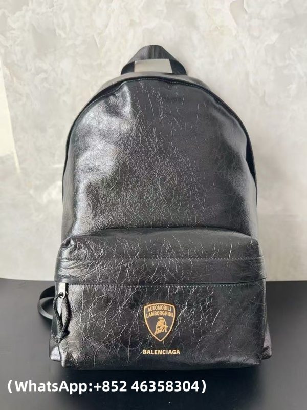 Balenciaga Automobili Lamborghini Explorer Backpack in Black Replica Bags