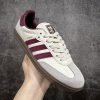 Adidas Samba OG Putty Grey Maroon Replica Sneakers