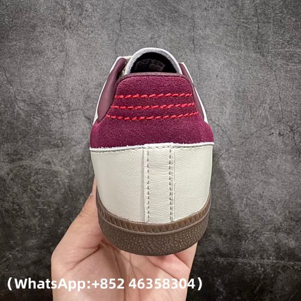Adidas Samba OG Putty Grey Maroon Replica Sneakers