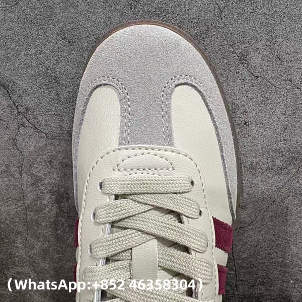 Adidas Samba OG Putty Grey Maroon Replica Sneakers