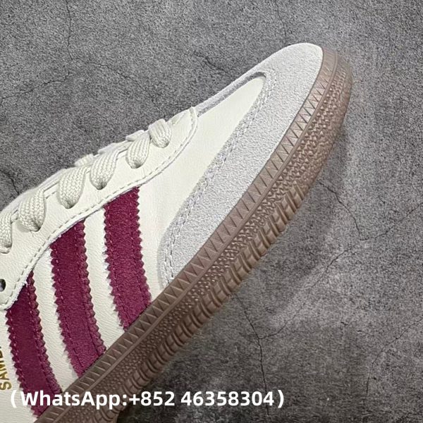 Adidas Samba OG Putty Grey Maroon Replica Sneakers