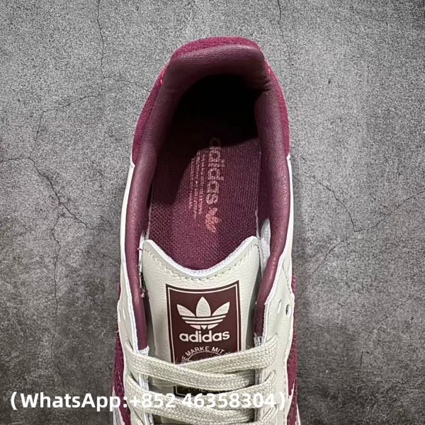 Adidas Samba OG Putty Grey Maroon Replica Sneakers
