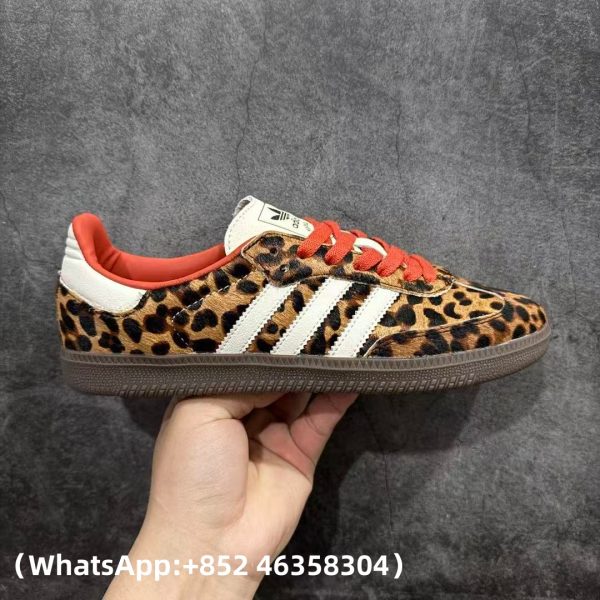Adidas Samba OG Preloved Red Leopard Replica Sneakers