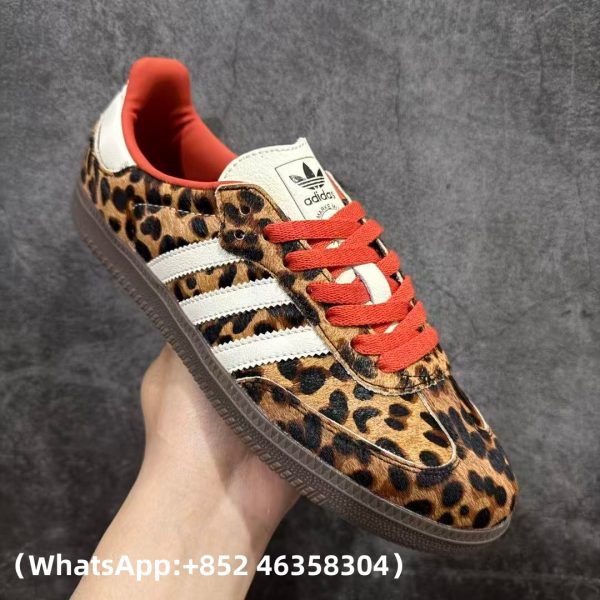 Adidas Samba OG Preloved Red Leopard Replica Sneakers