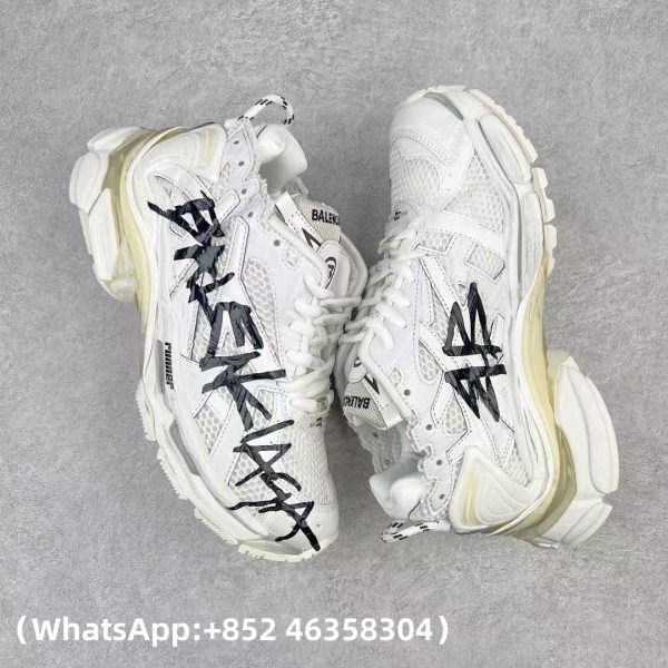 Balenciaga Runner White And Black Characters Replica Sneakers