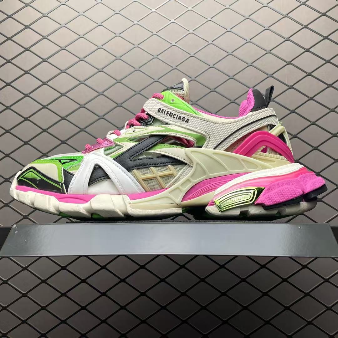 Balenciaga Track 2 Sneaker White Green Pink Replica Sneakers