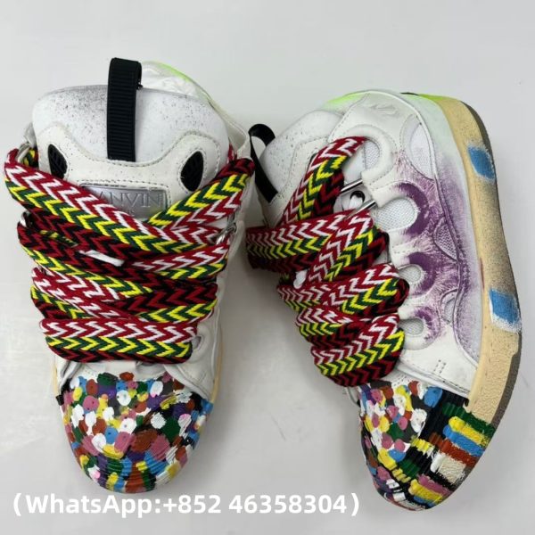 AAA+ Lanvin Leather Curb Sneakers Replica Sneakers – 1:1 Best Copy with In-Hand Photos