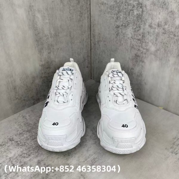 AAA+ Balenciaga Triple S Black White Graffiti Replica Sneakers – 1:1 Best Copy with In-Hand Photos