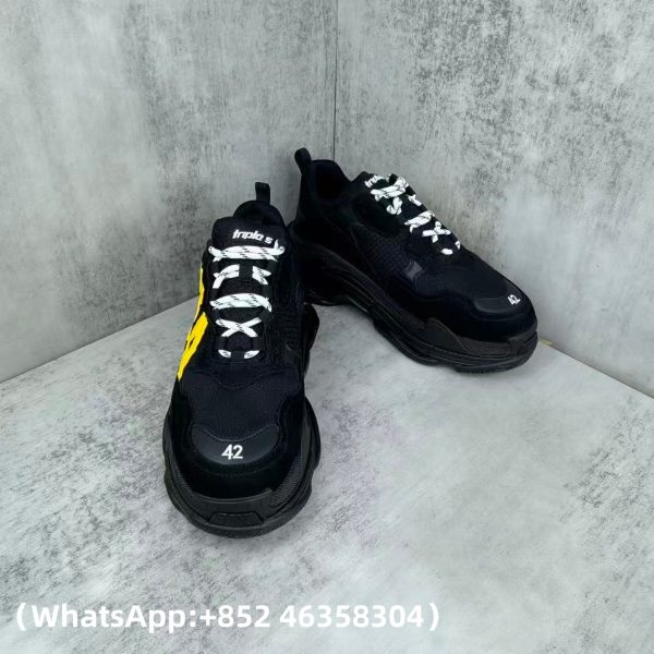 Balenciaga Triple S Black Yellow Replica Sneakers