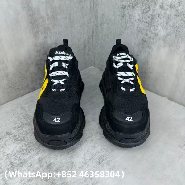 Balenciaga Triple S Black Yellow Replica Sneakers