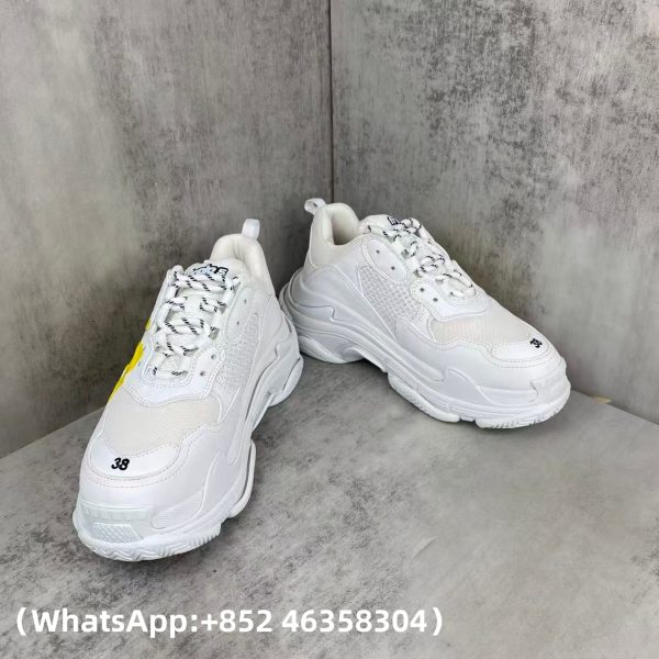 AAA+ Balenciaga Triple S White Yellow Replica Sneakers – 1:1 Best Copy with In-Hand Photos