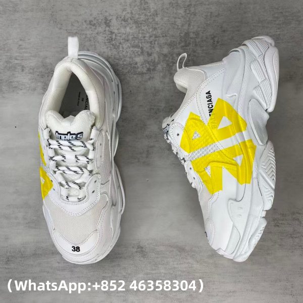 Balenciaga Triple S White Yellow Replica Sneakers