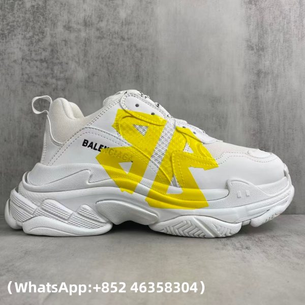 Balenciaga Triple S White Yellow Replica Sneakers